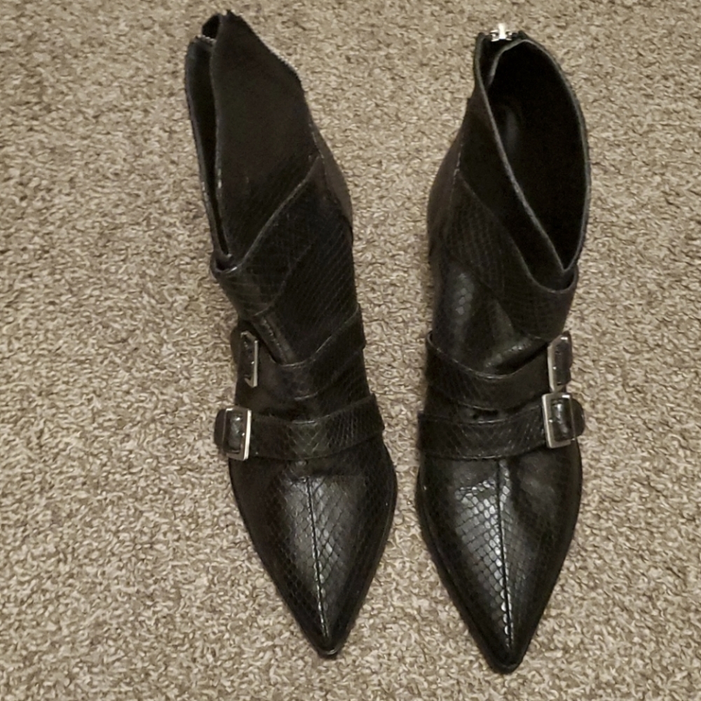 Leather ankle boots